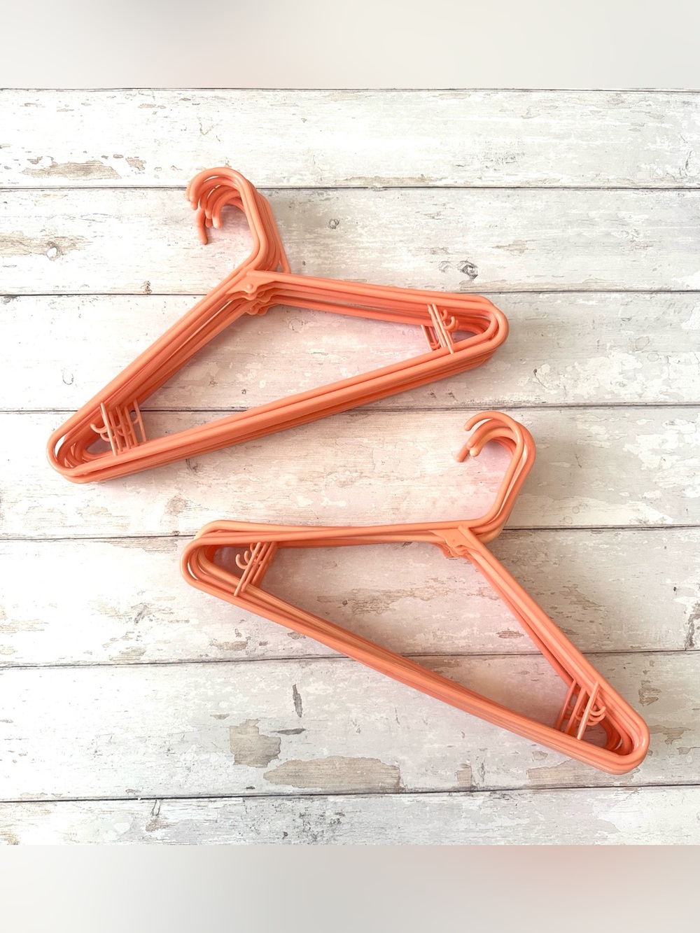 20pc Hangers Set Peach Pink Salmon Color Clothes Closet Organization Bundle
